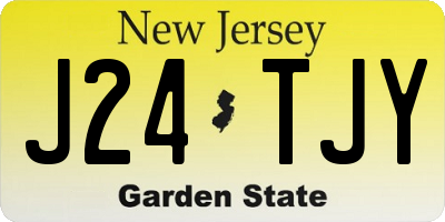 NJ license plate J24TJY