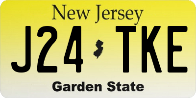 NJ license plate J24TKE