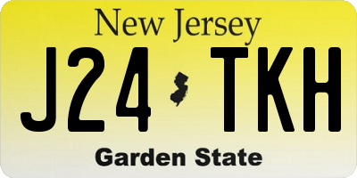 NJ license plate J24TKH