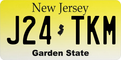 NJ license plate J24TKM