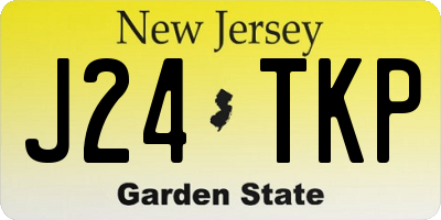 NJ license plate J24TKP