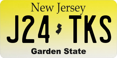 NJ license plate J24TKS