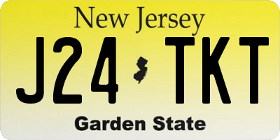 NJ license plate J24TKT