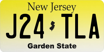 NJ license plate J24TLA
