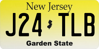 NJ license plate J24TLB
