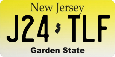 NJ license plate J24TLF