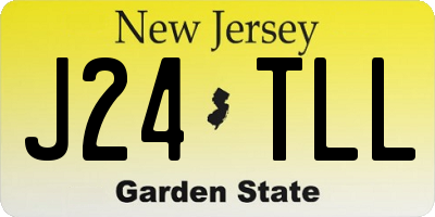 NJ license plate J24TLL