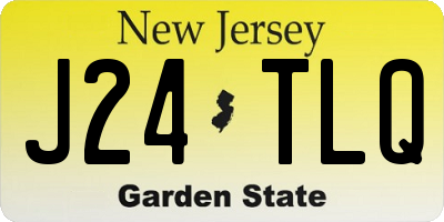 NJ license plate J24TLQ