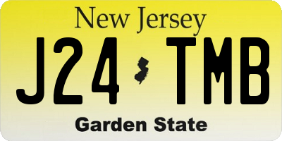 NJ license plate J24TMB