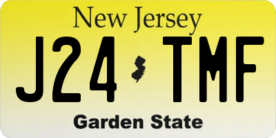 NJ license plate J24TMF