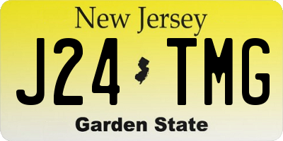 NJ license plate J24TMG