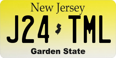 NJ license plate J24TML