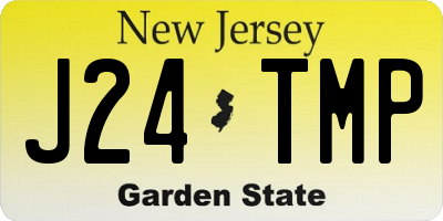 NJ license plate J24TMP
