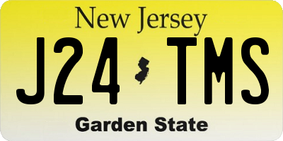 NJ license plate J24TMS