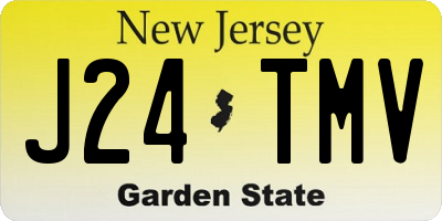 NJ license plate J24TMV