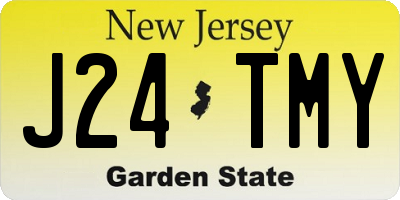 NJ license plate J24TMY