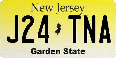 NJ license plate J24TNA