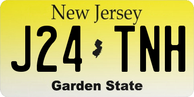 NJ license plate J24TNH