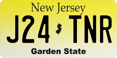 NJ license plate J24TNR
