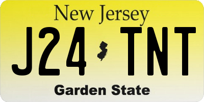 NJ license plate J24TNT