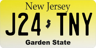 NJ license plate J24TNY