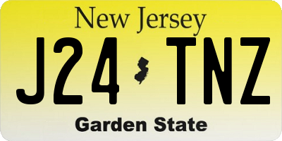 NJ license plate J24TNZ