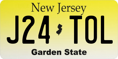 NJ license plate J24TOL