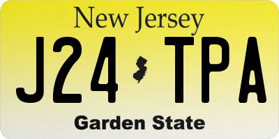 NJ license plate J24TPA