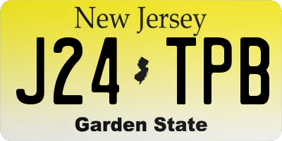 NJ license plate J24TPB