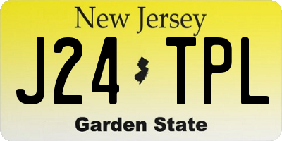 NJ license plate J24TPL