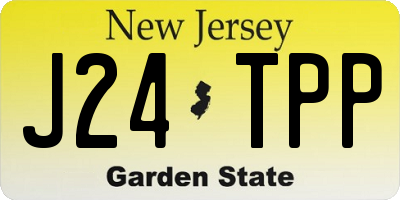 NJ license plate J24TPP