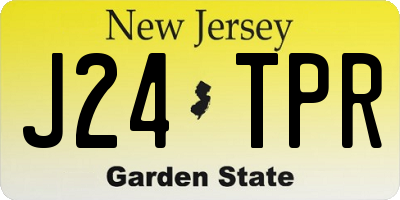NJ license plate J24TPR