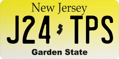 NJ license plate J24TPS