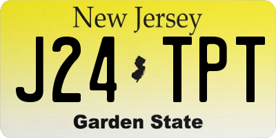 NJ license plate J24TPT