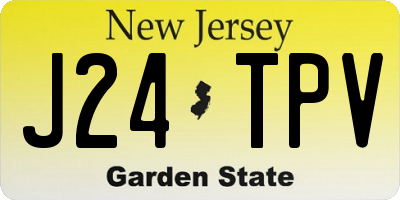 NJ license plate J24TPV