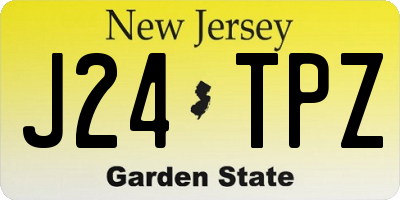 NJ license plate J24TPZ