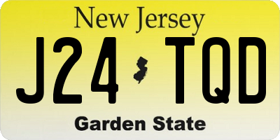 NJ license plate J24TQD
