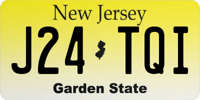 NJ license plate J24TQI