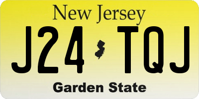NJ license plate J24TQJ