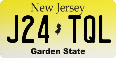 NJ license plate J24TQL