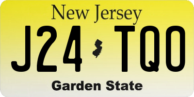 NJ license plate J24TQO