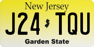 NJ license plate J24TQU