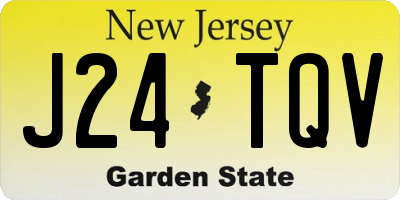 NJ license plate J24TQV