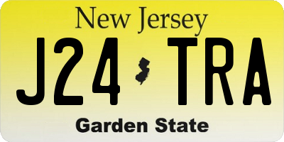 NJ license plate J24TRA