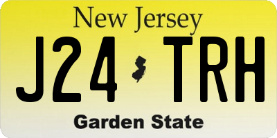 NJ license plate J24TRH