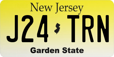 NJ license plate J24TRN