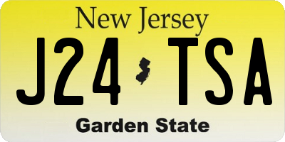 NJ license plate J24TSA