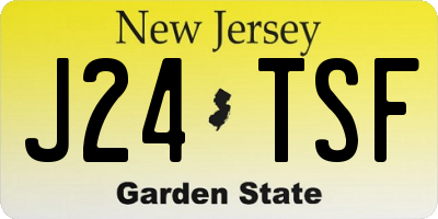 NJ license plate J24TSF