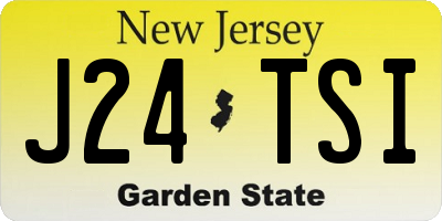 NJ license plate J24TSI
