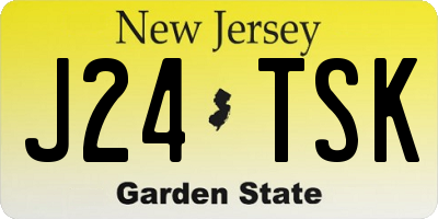 NJ license plate J24TSK